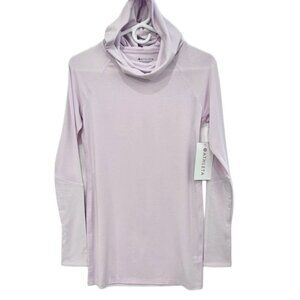 Athleta Essence Tunic Hoodie Lilac Purple XS Longline Thumbhole Cozy Lounge